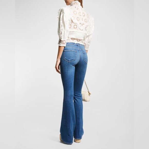 L’AGENCE Bell High Rise Flare Jeans High Waist Slim Fit Medium Wash Size 31 - Picture 3 of 14